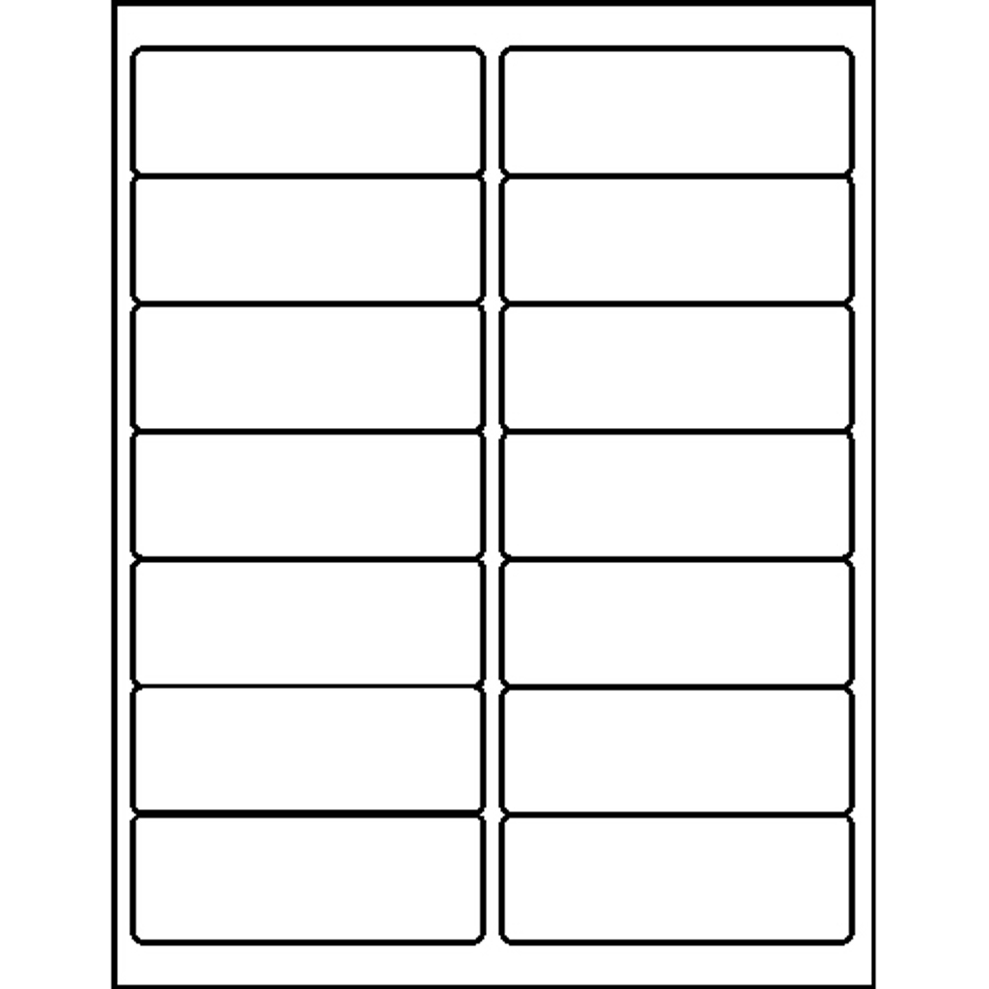 Avery White Rectangle Labels (1 1/3" x 4") (14 Labels / 1 Sheet)